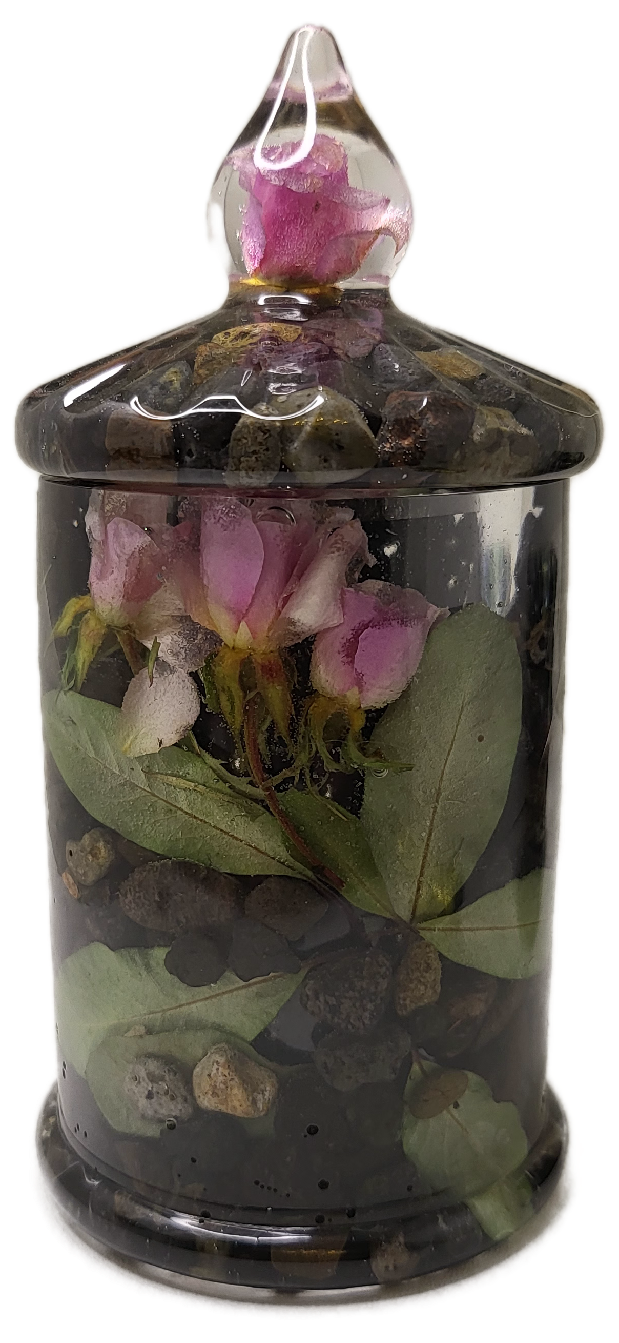 Rustic Rock Jar with lid