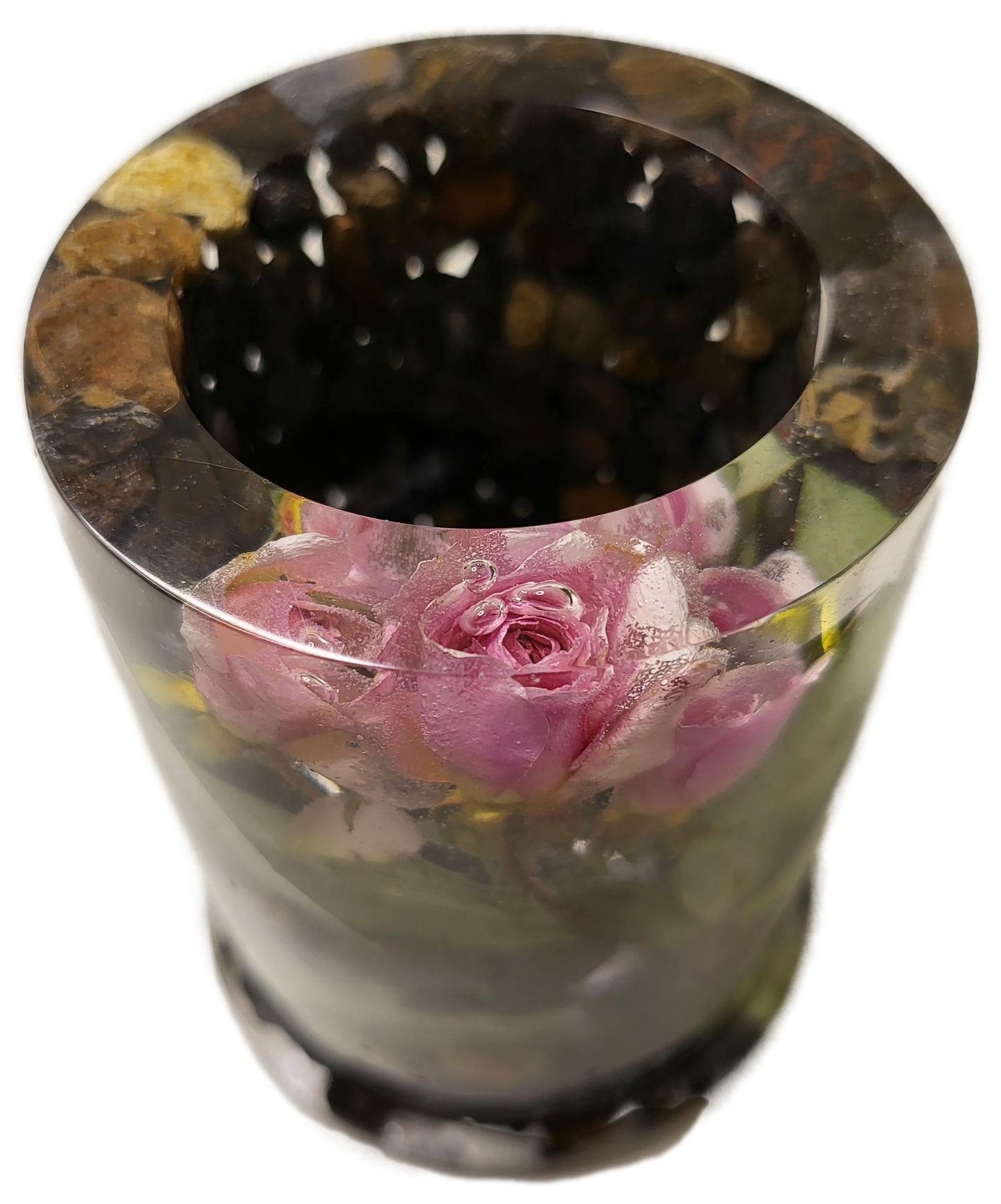Rustic Rock Jar with lid