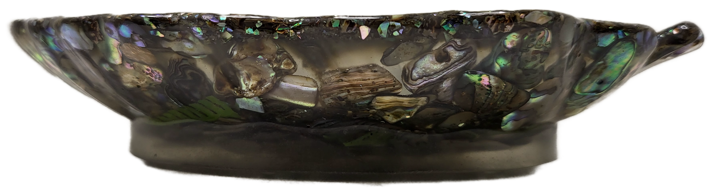 Leaf rock dish
