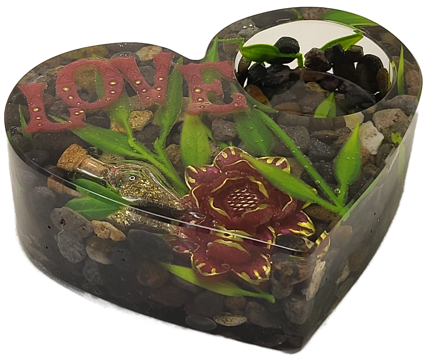 Tealight heart holder