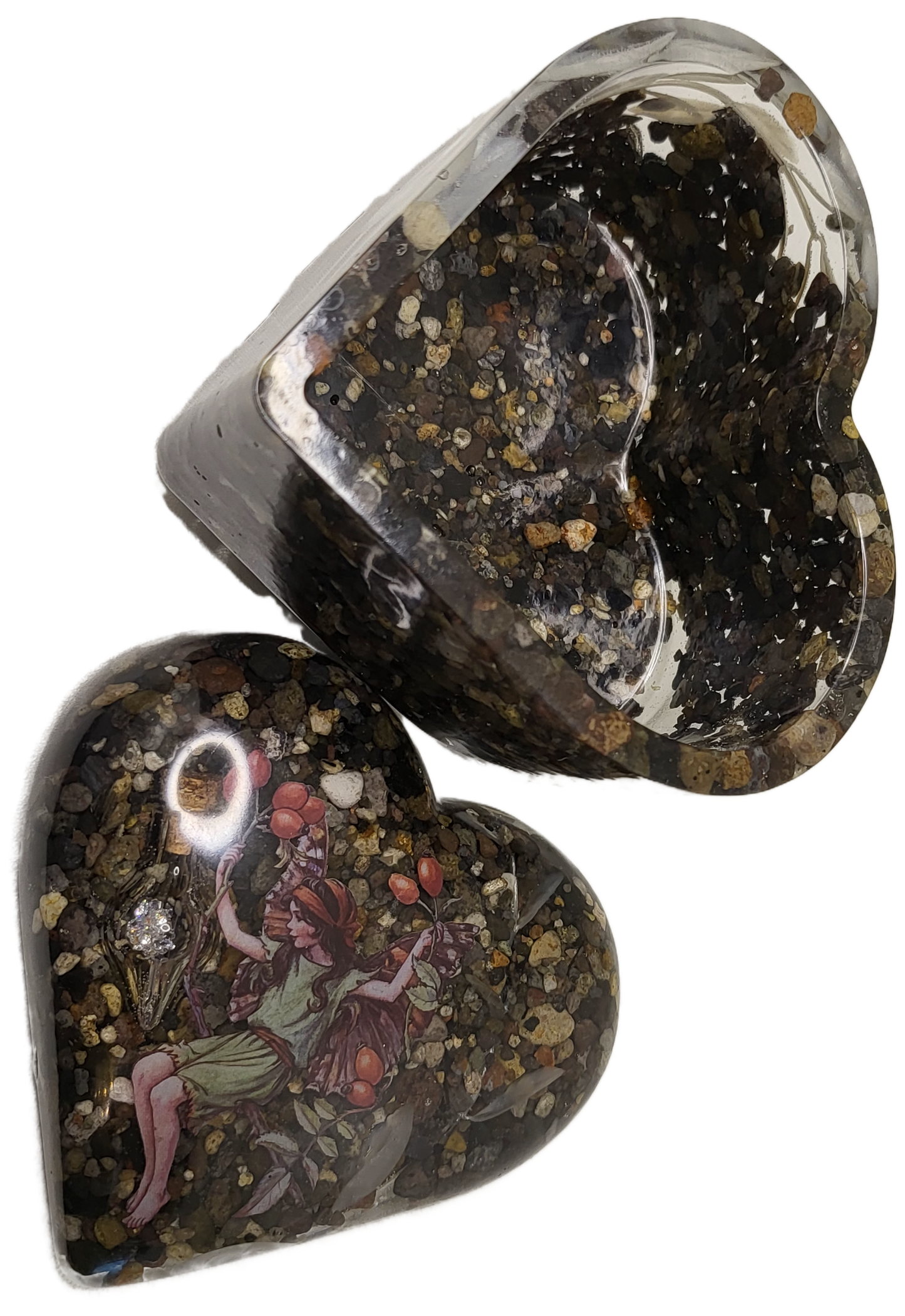 Rock pot heart with lid