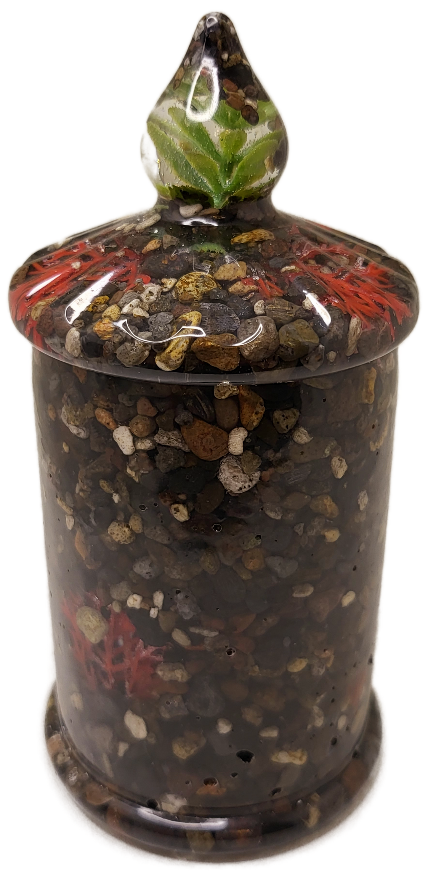 Rustic Rock Jar with lid