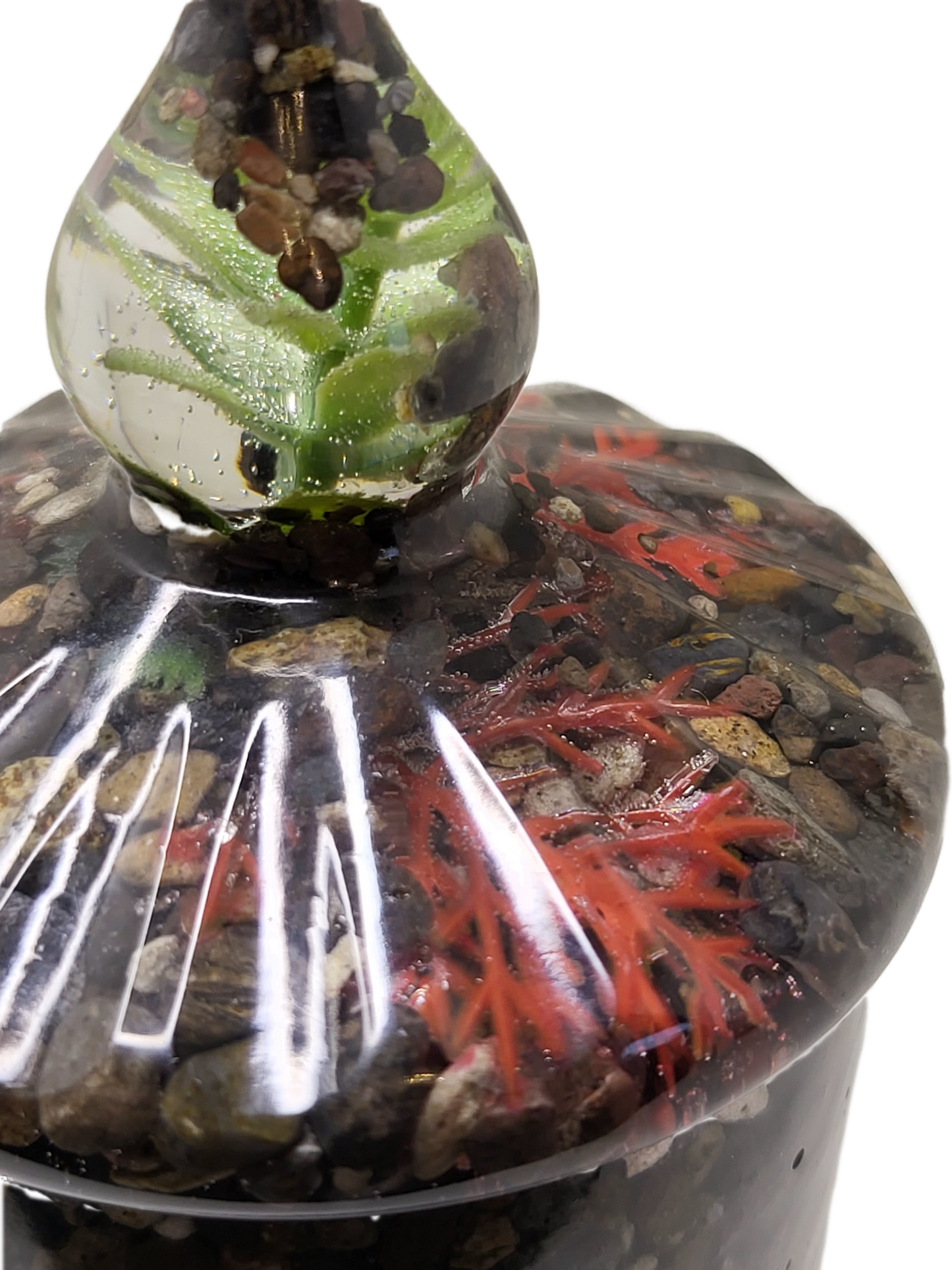 Rustic Rock Jar with lid