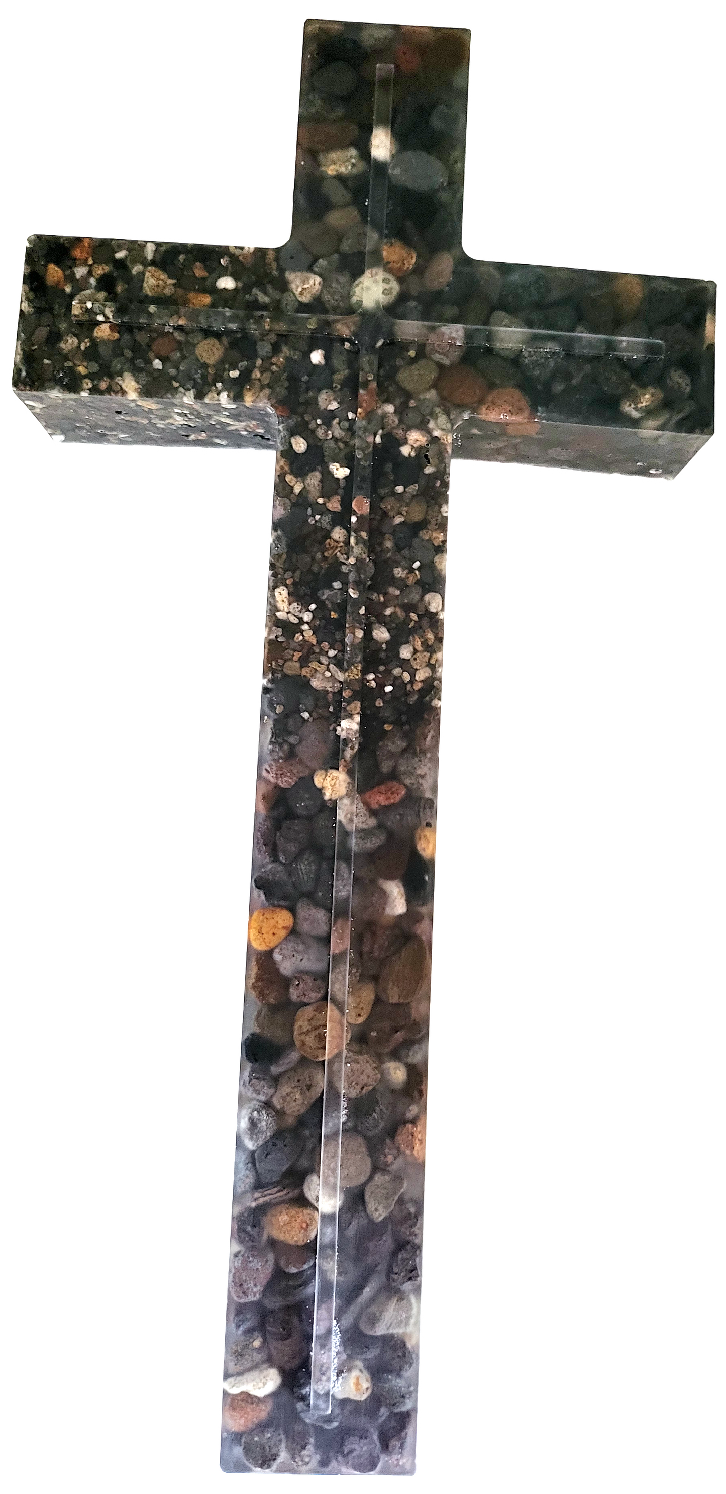 Rustic rock cross