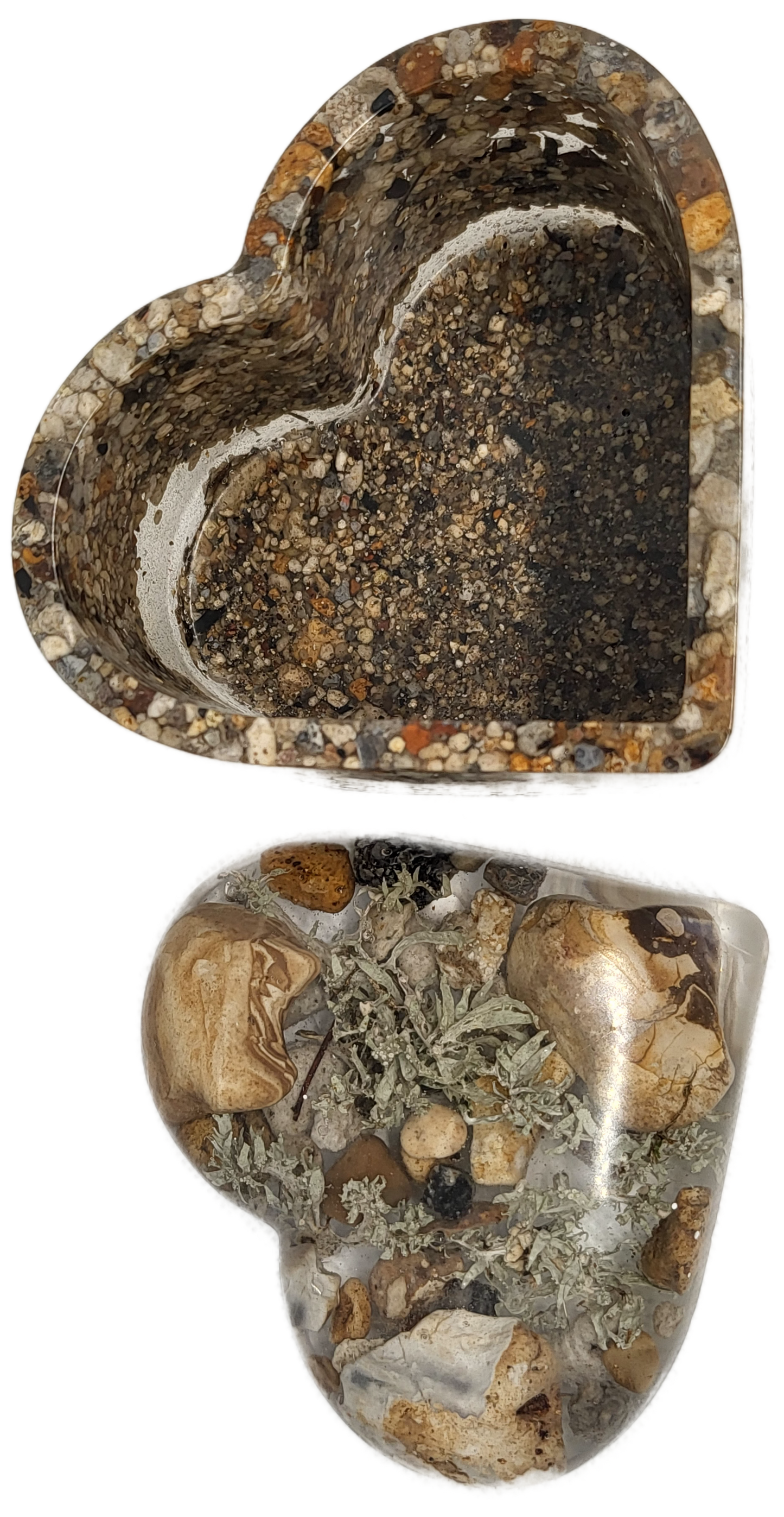 Rock pot heart with lid