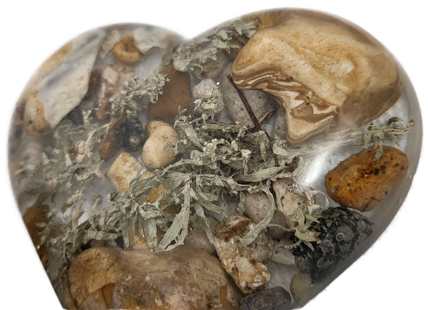 Rock pot heart with lid
