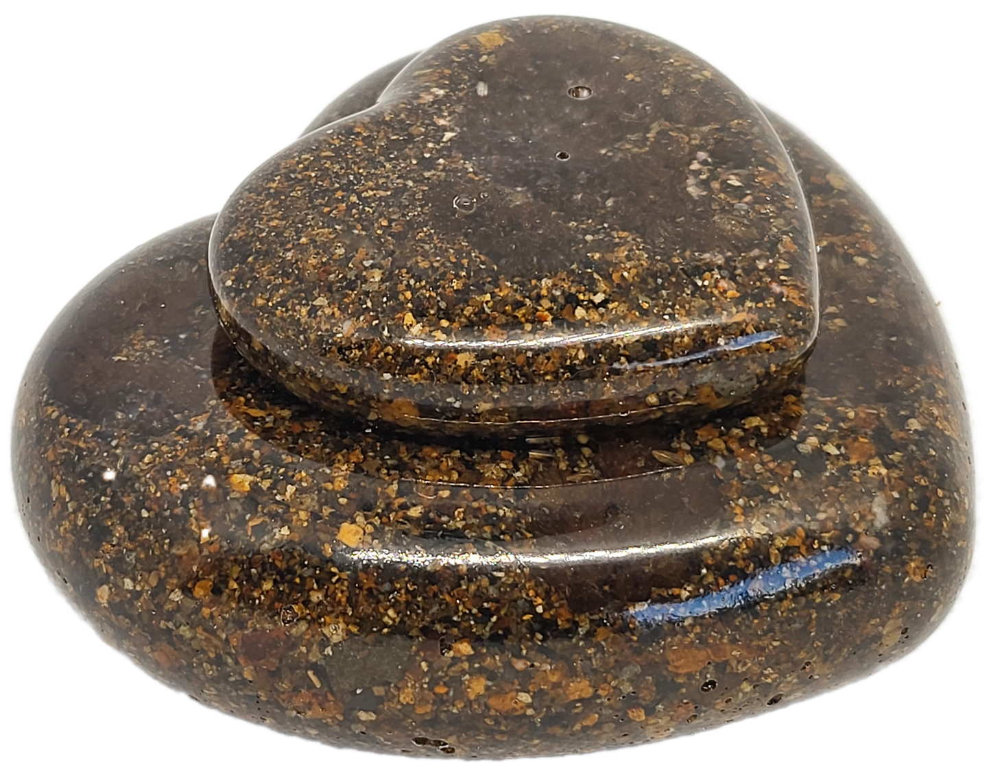 Rock pot heart with lid