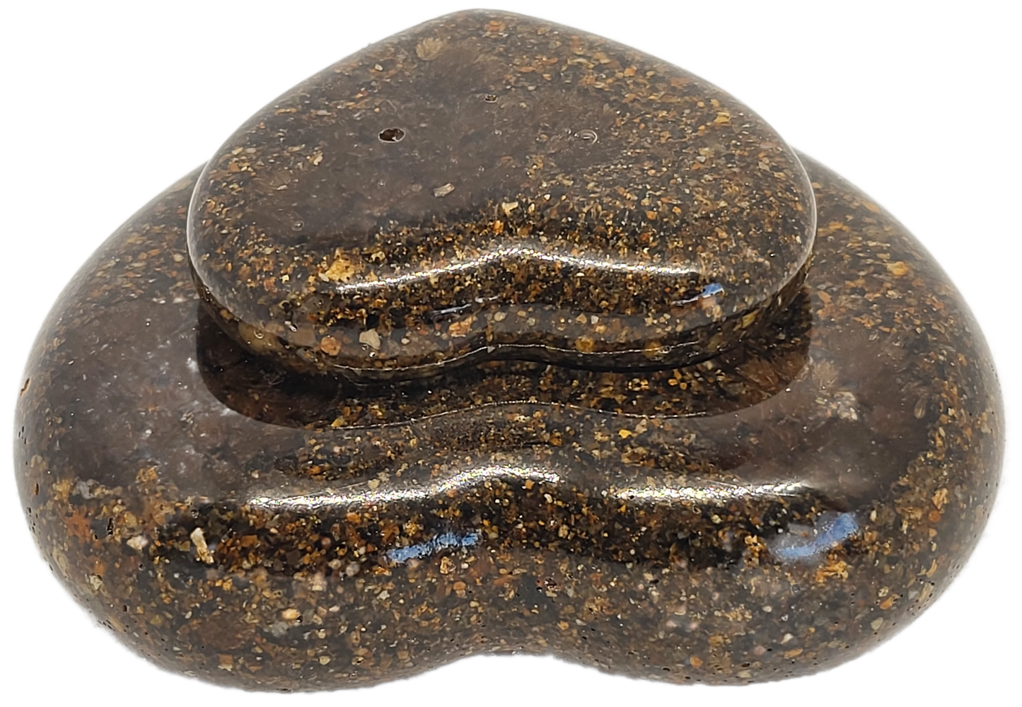 Rock pot heart with lid