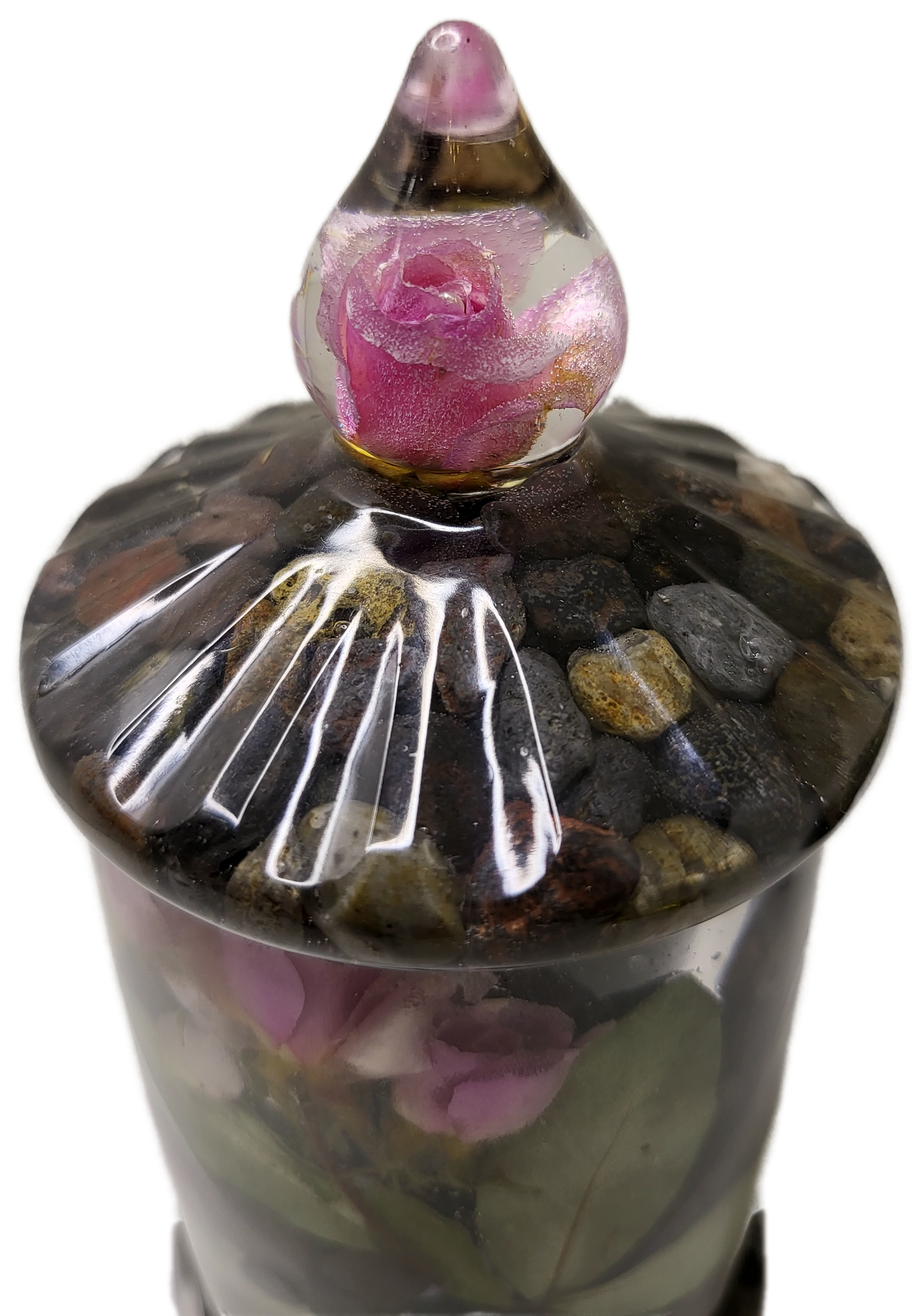 Rustic Rock Jar with lid