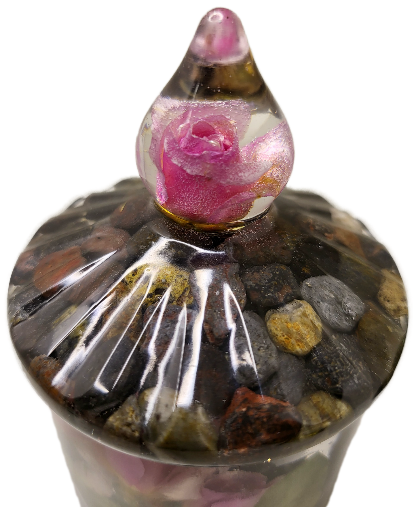 Rustic Rock Jar with lid