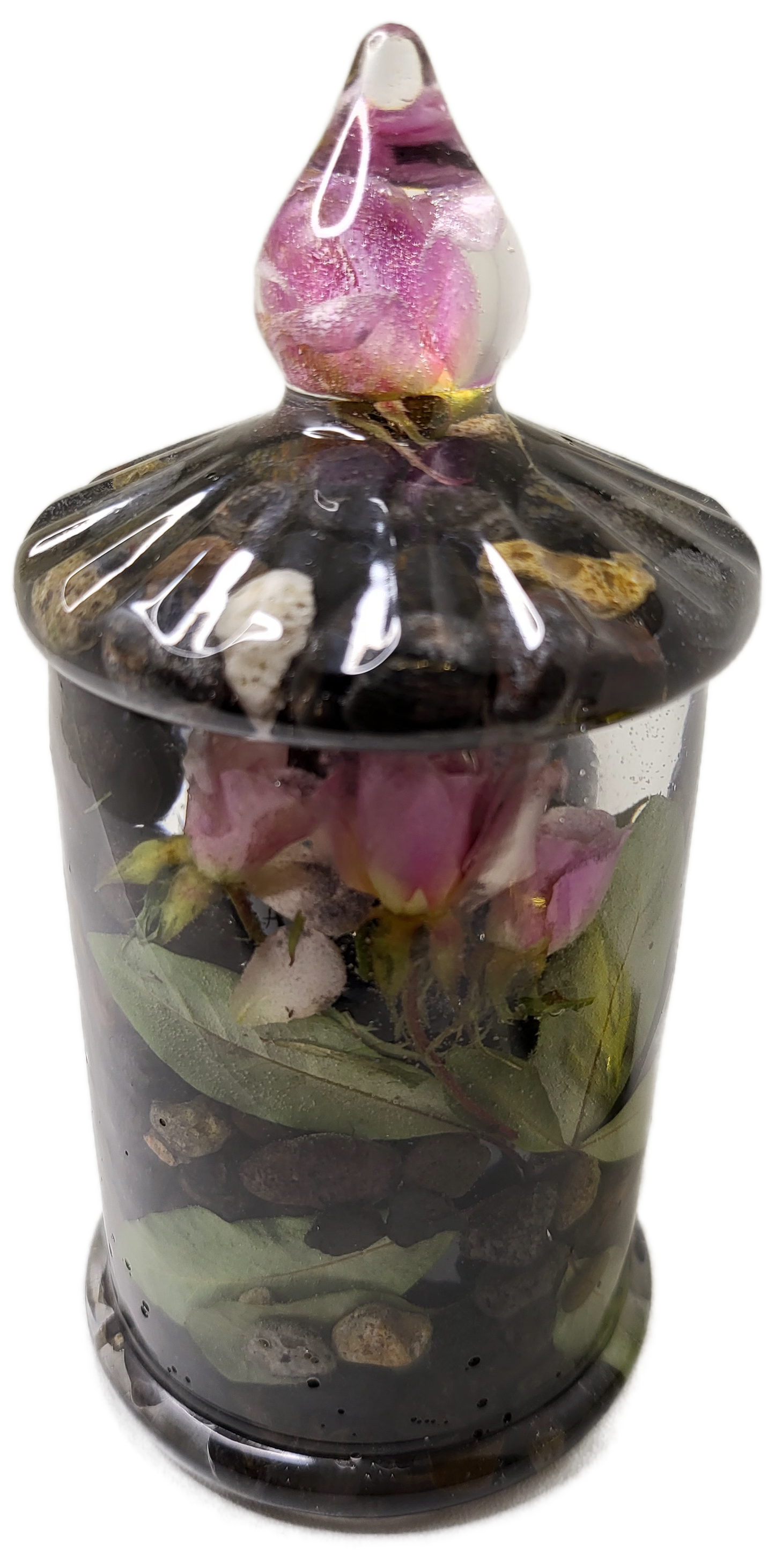 Rustic Rock Jar with lid