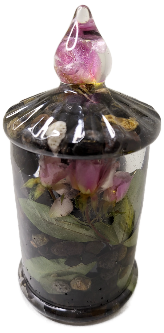 Rustic Rock Jar with lid