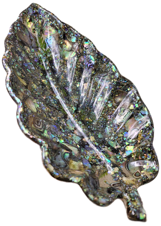 Leaf rock dish
