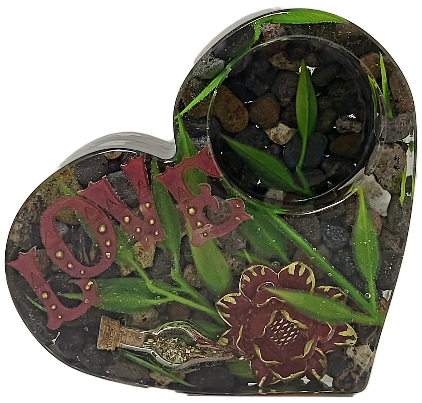 Tealight heart holder