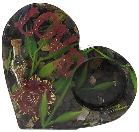 Tealight heart holder