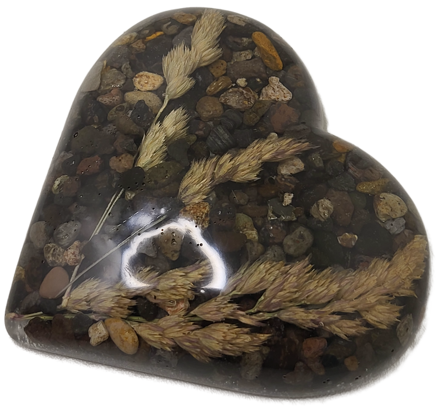 Rock pot heart with lid