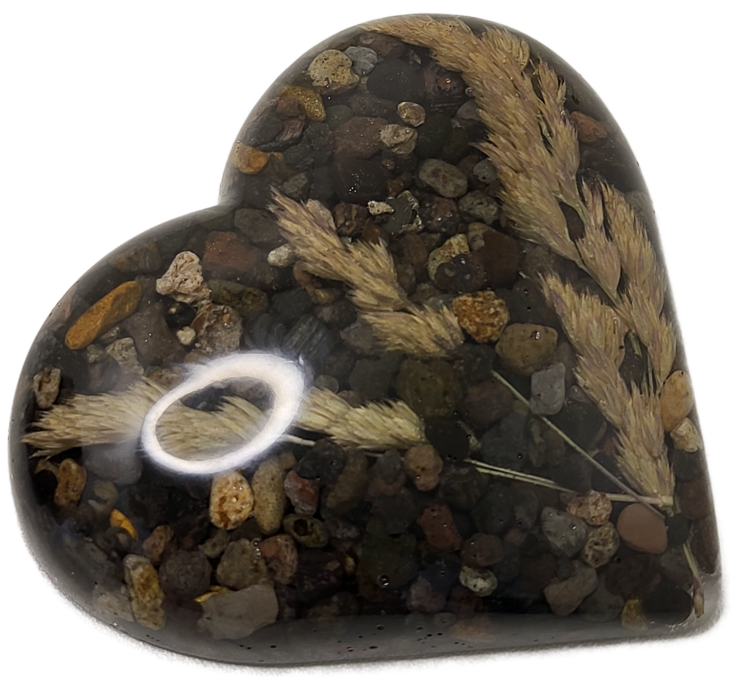 Rock pot heart with lid