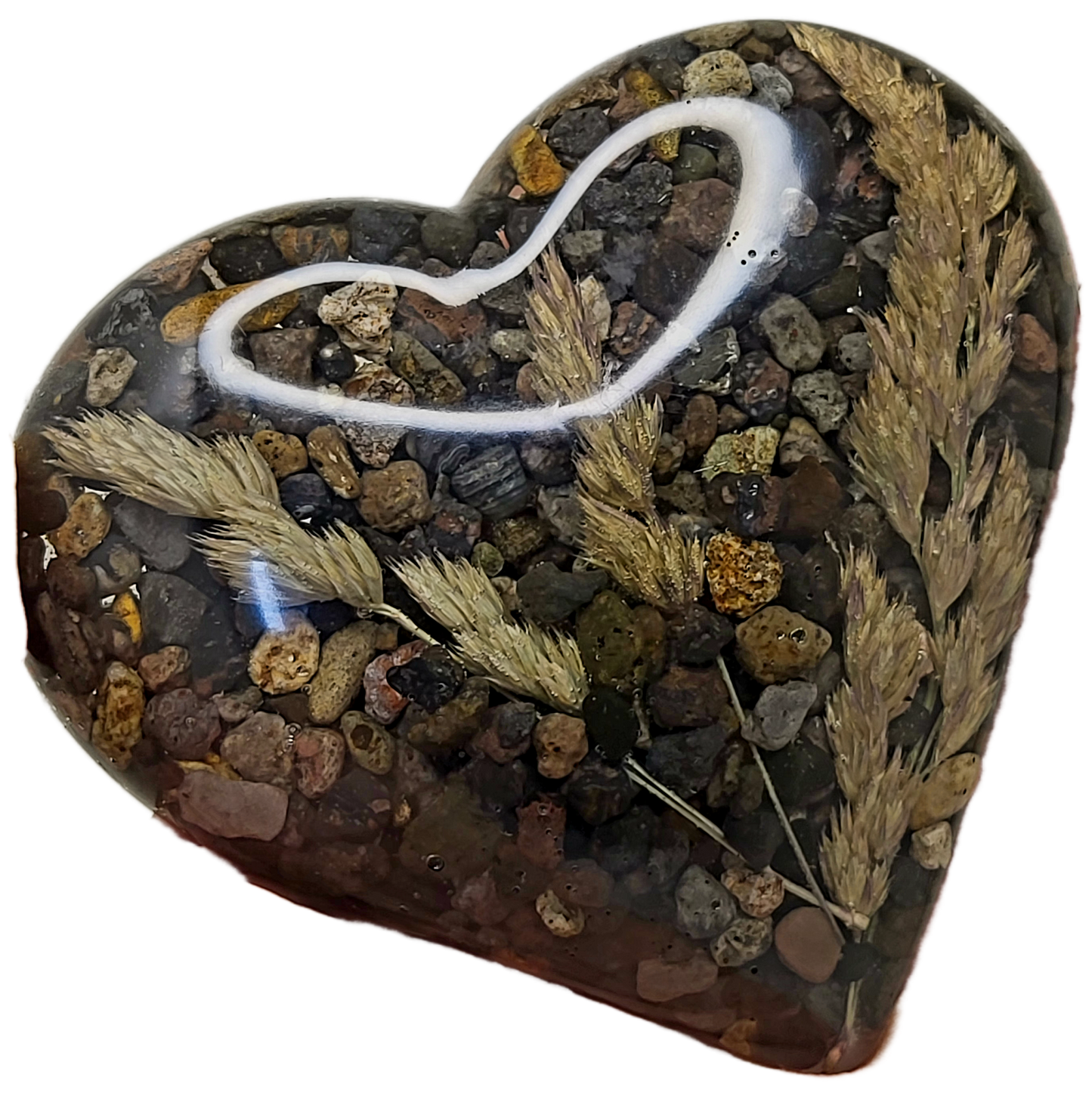 Rock pot heart with lid