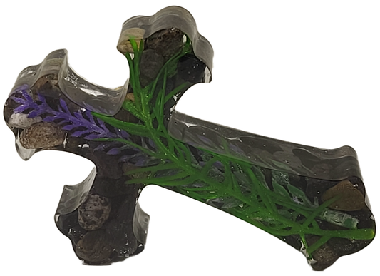 Rustic rock cross