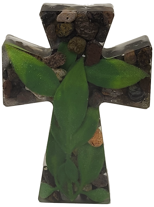 Rustic rock cross