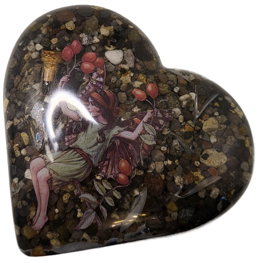 Rock pot heart with lid