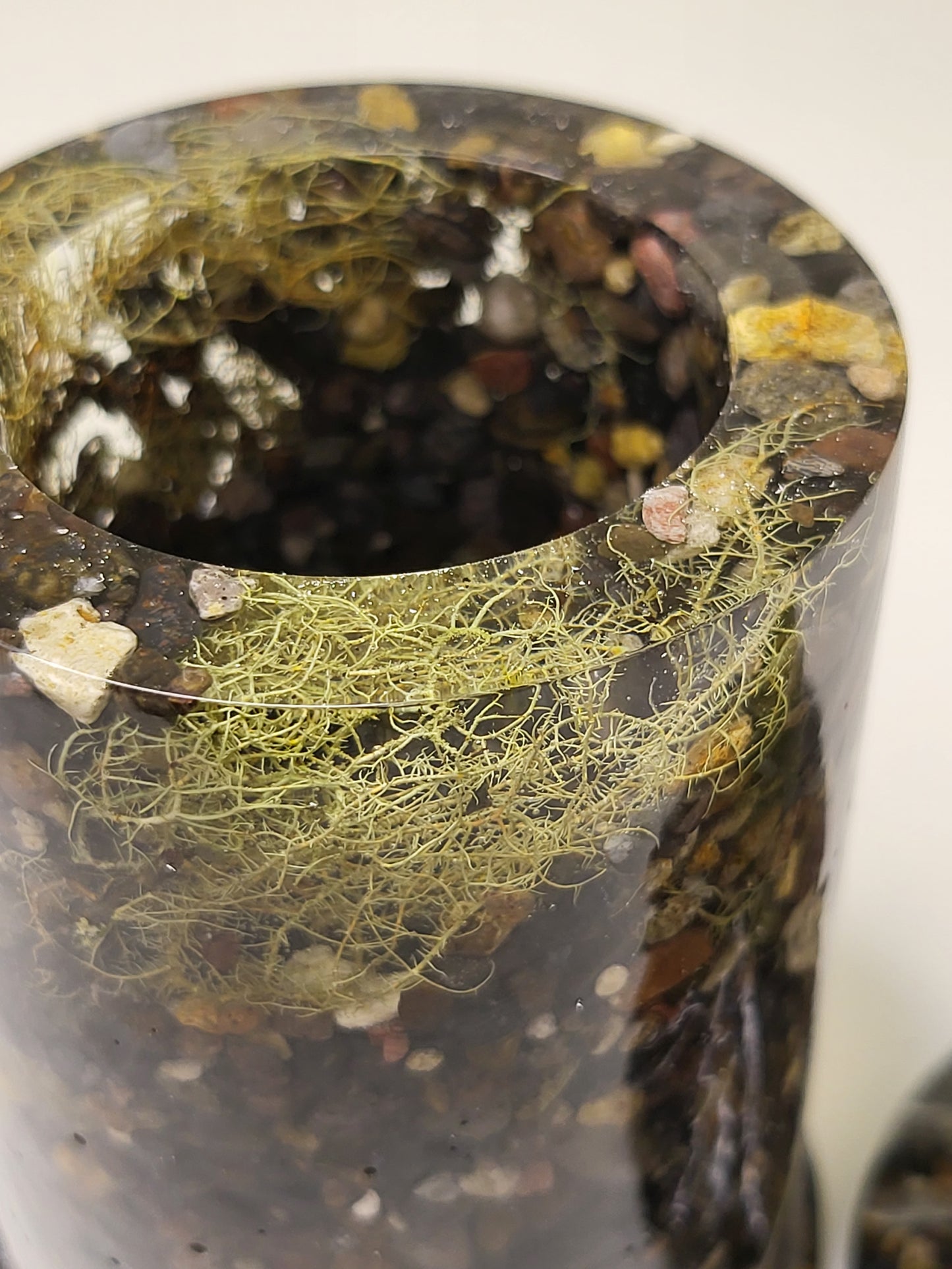 Rustic Rock Jar with lid
