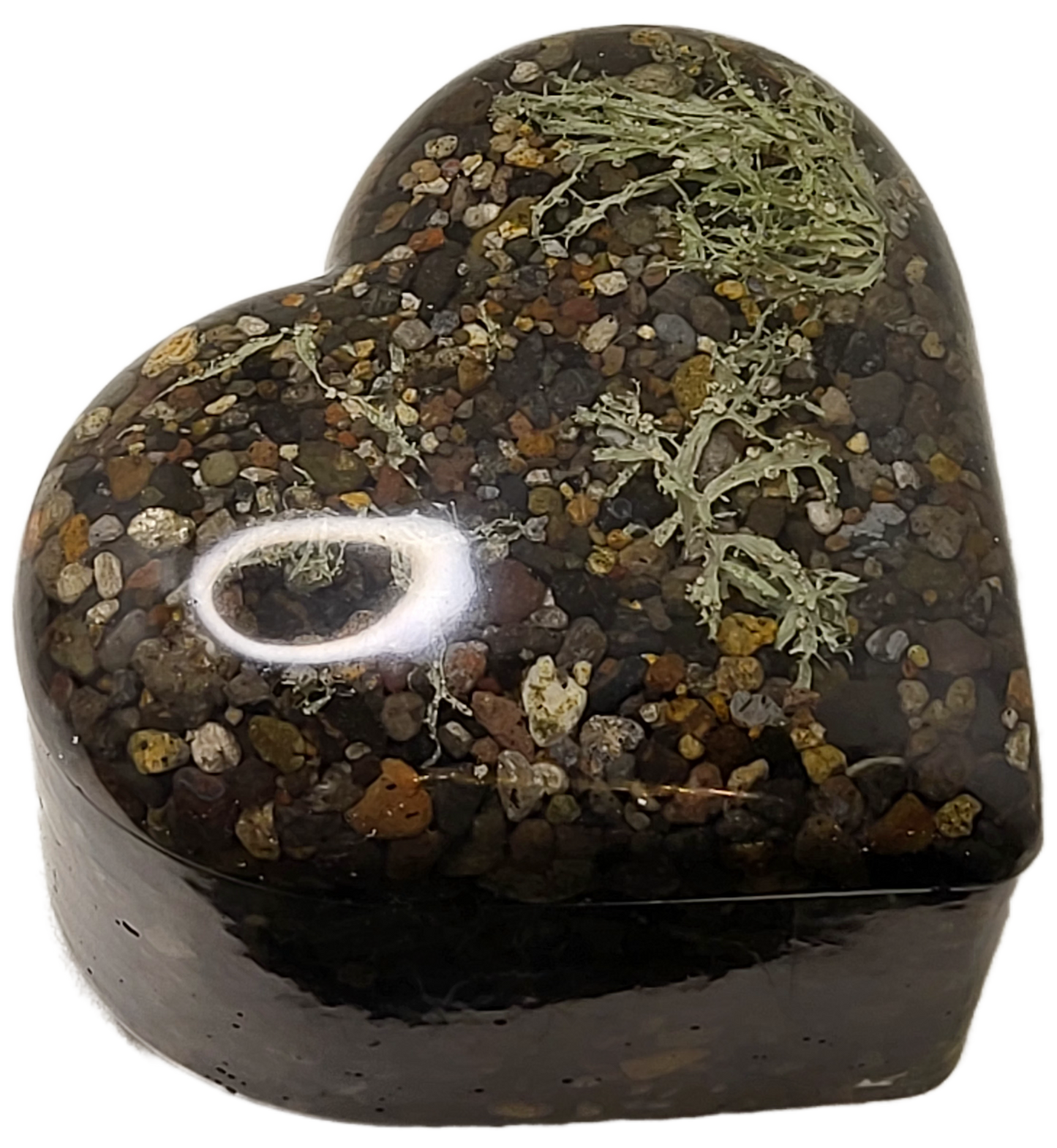 Rock pot heart with lid
