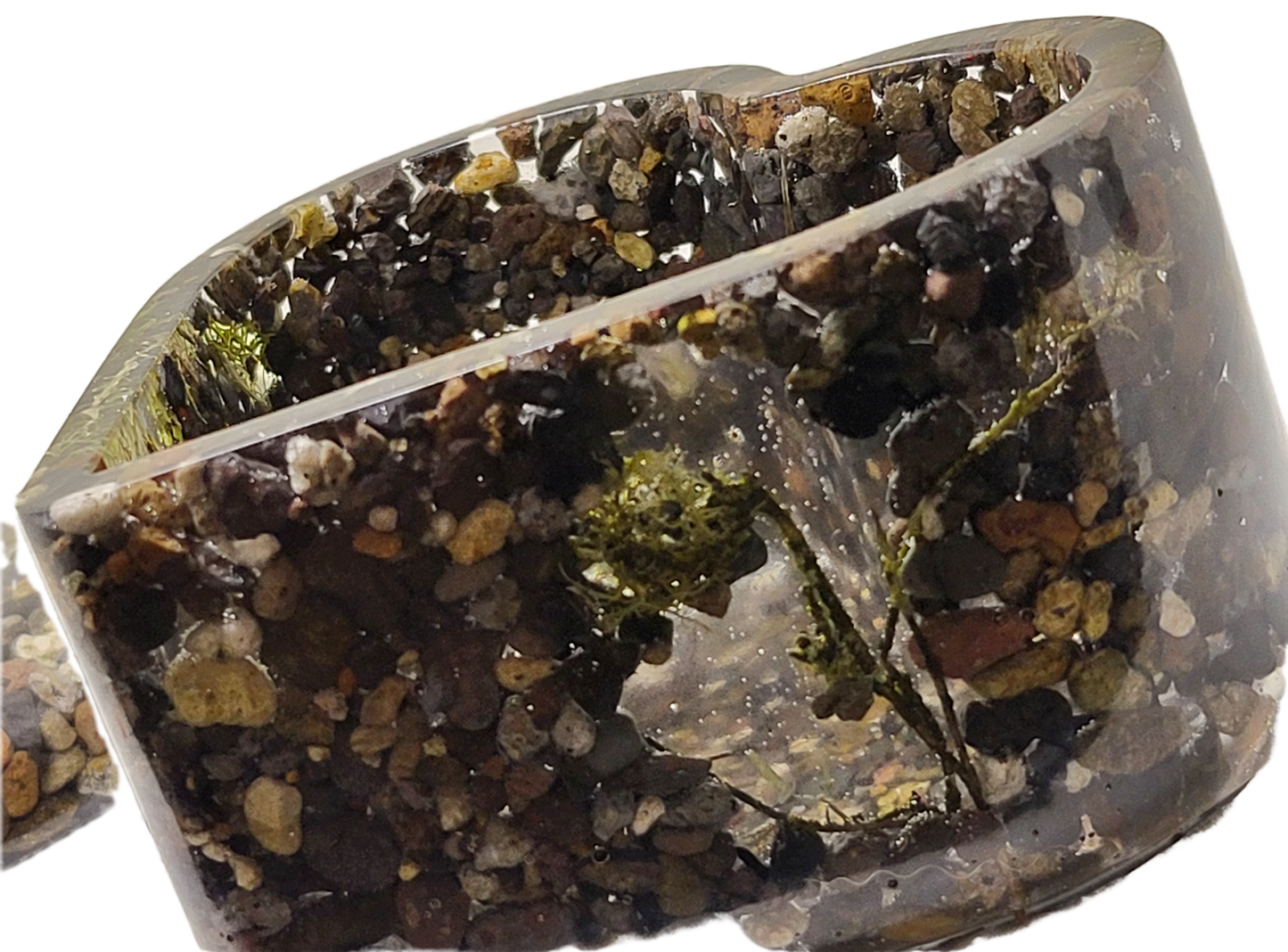 Rock pot heart with lid