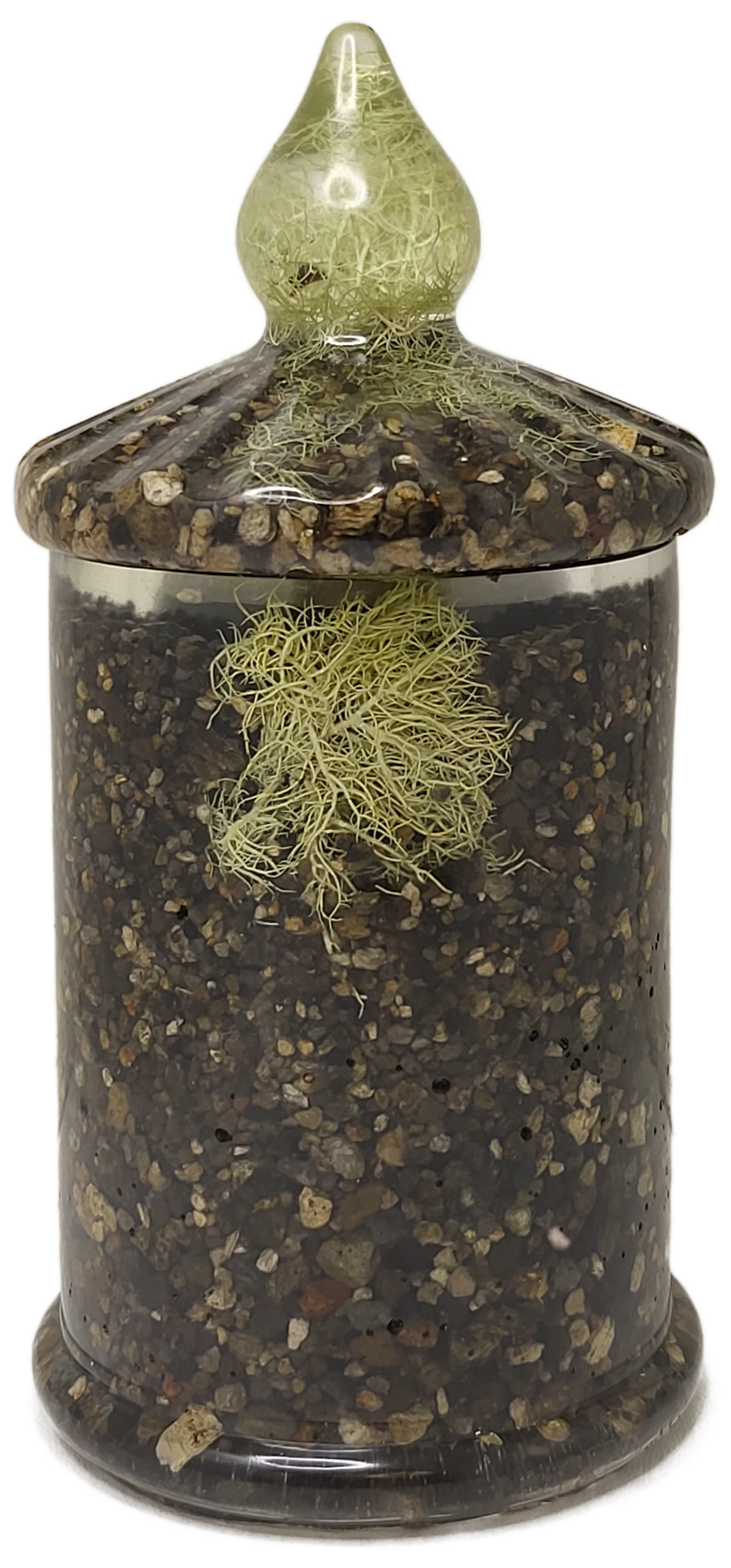 Rustic Rock Jar with lid