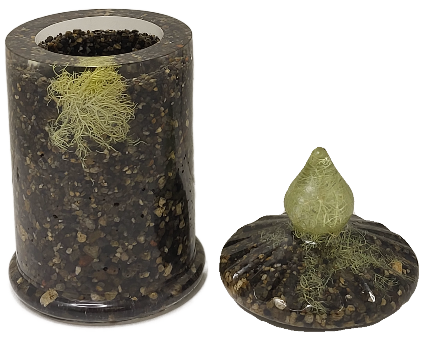 Rustic Rock Jar with lid