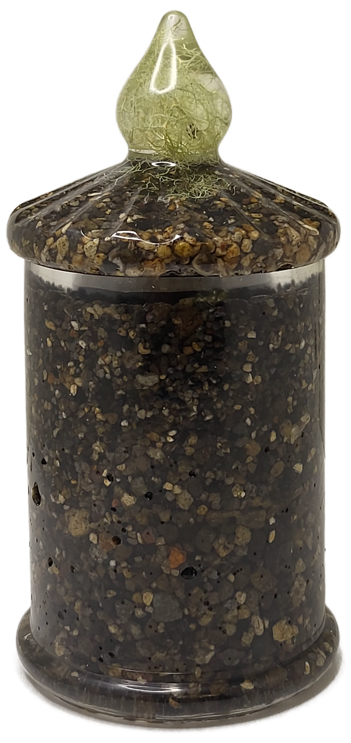 Rustic Rock Jar with lid