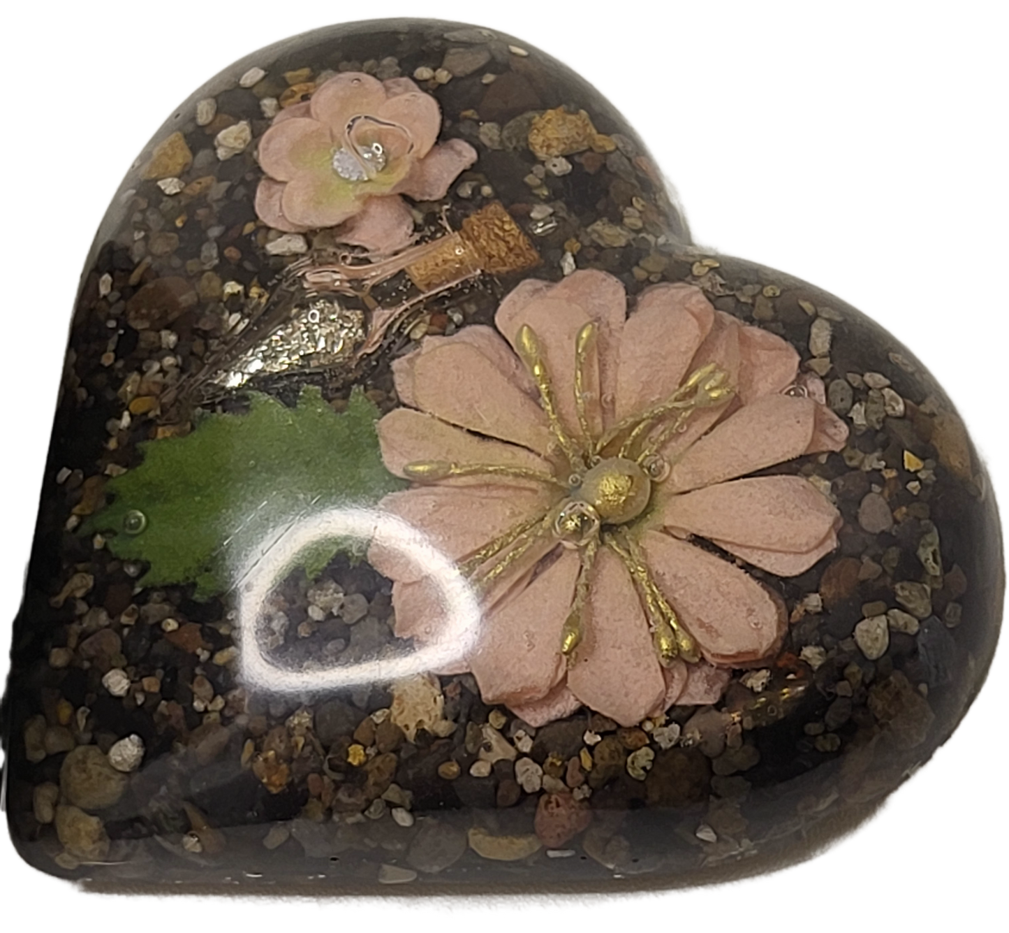 Rock pot heart with lid