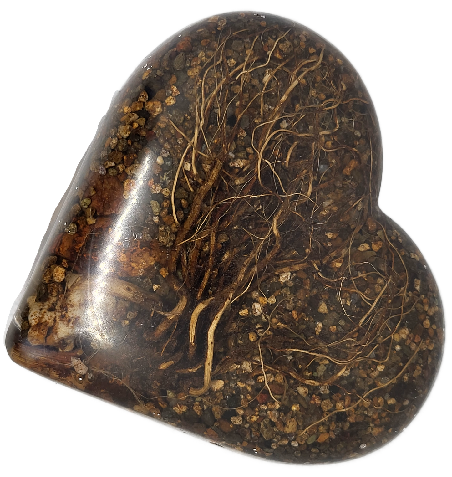 Rock pot heart with lid
