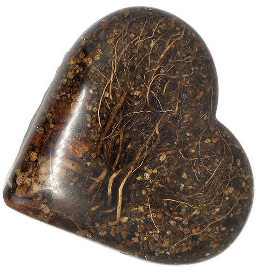 Rock pot heart with lid