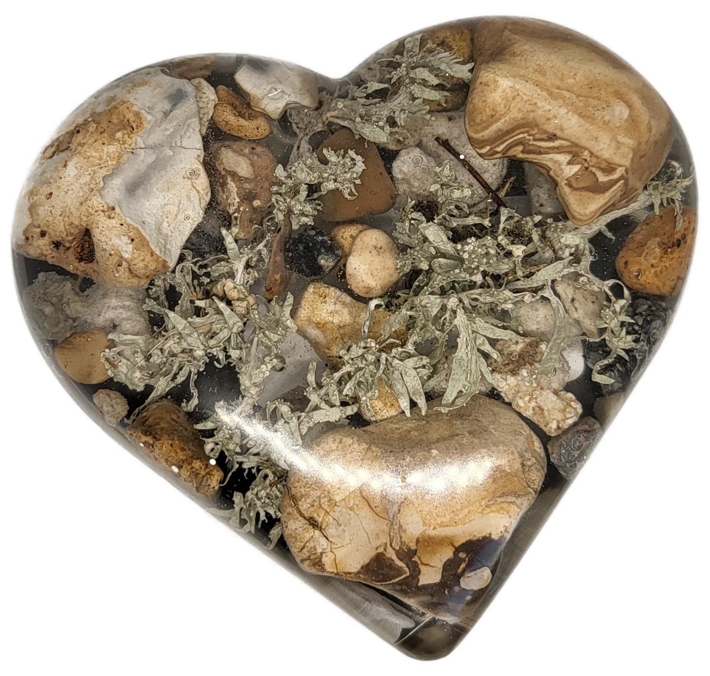 Rock pot heart with lid