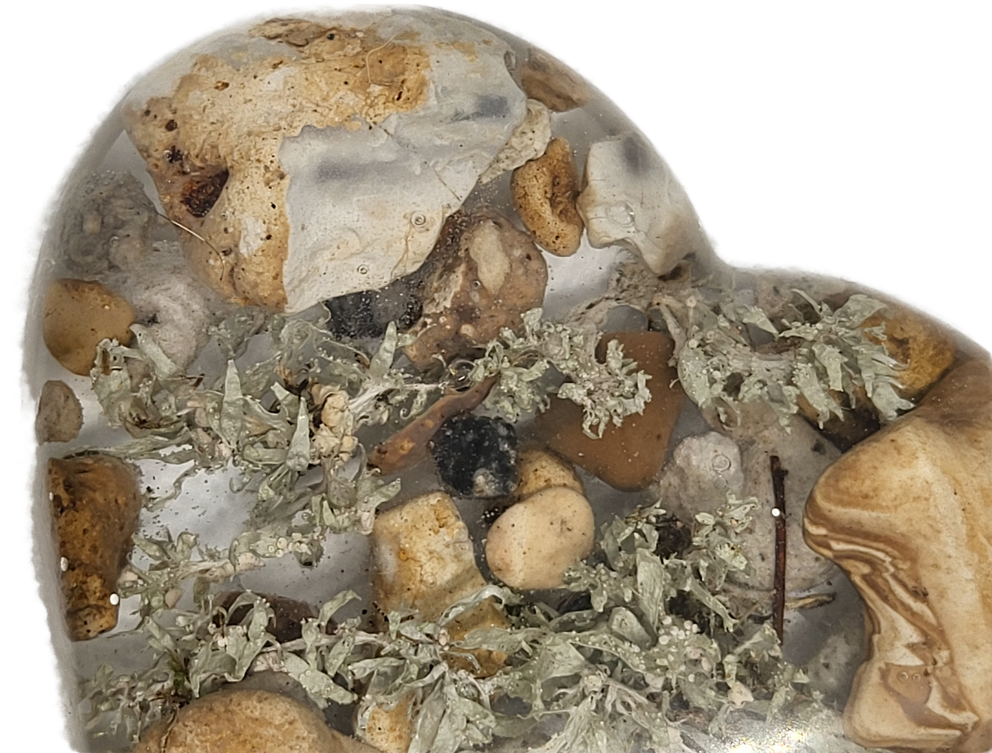 Rock pot heart with lid