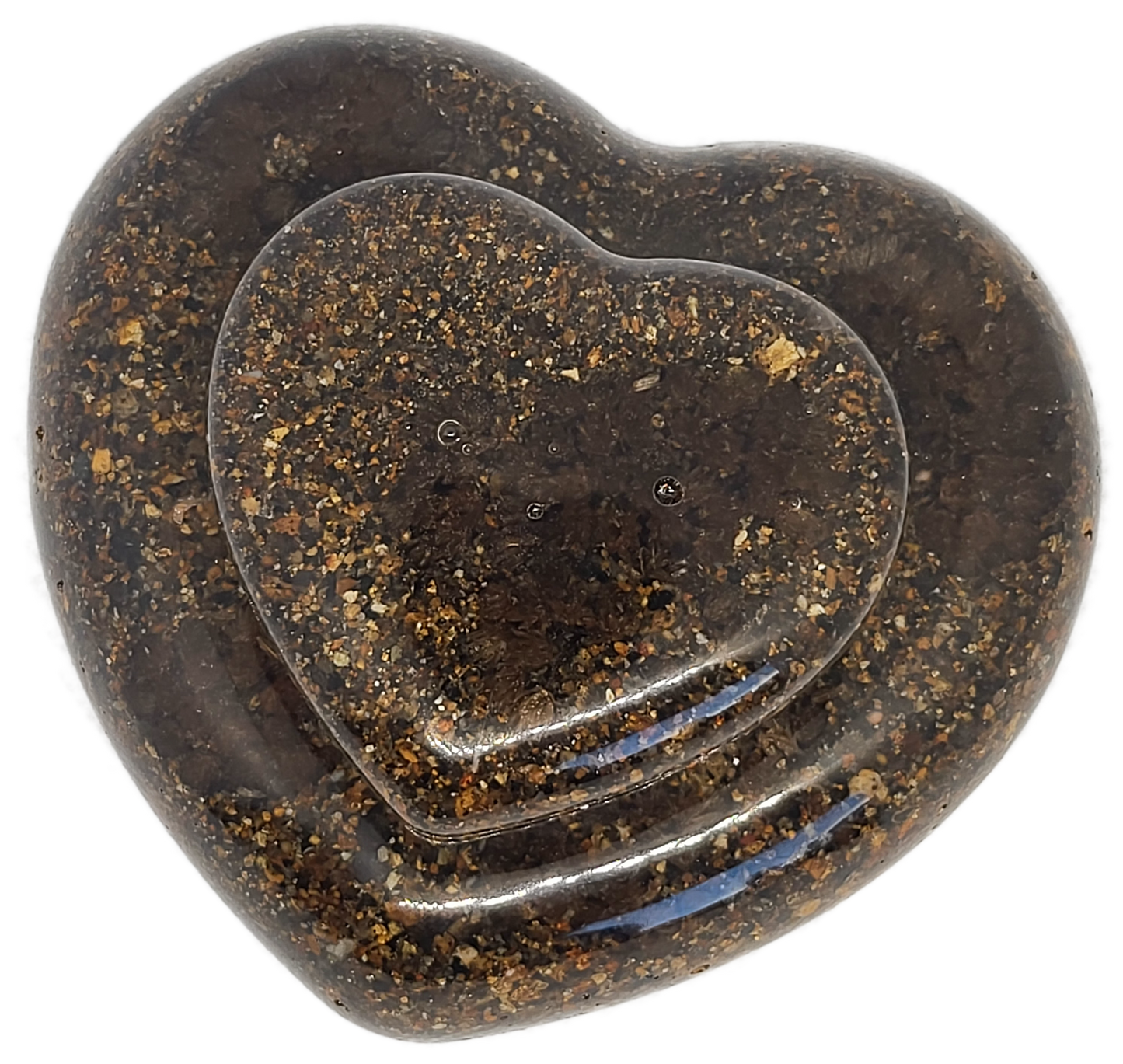 Rock pot heart with lid