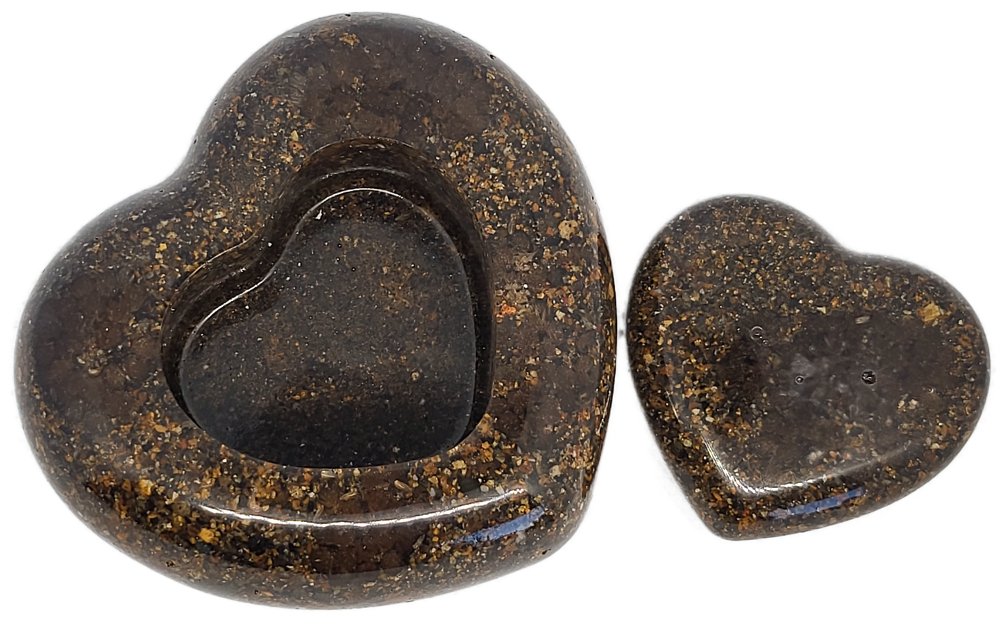 Rock pot heart with lid