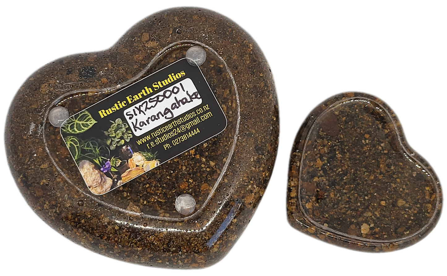 Rock pot heart with lid