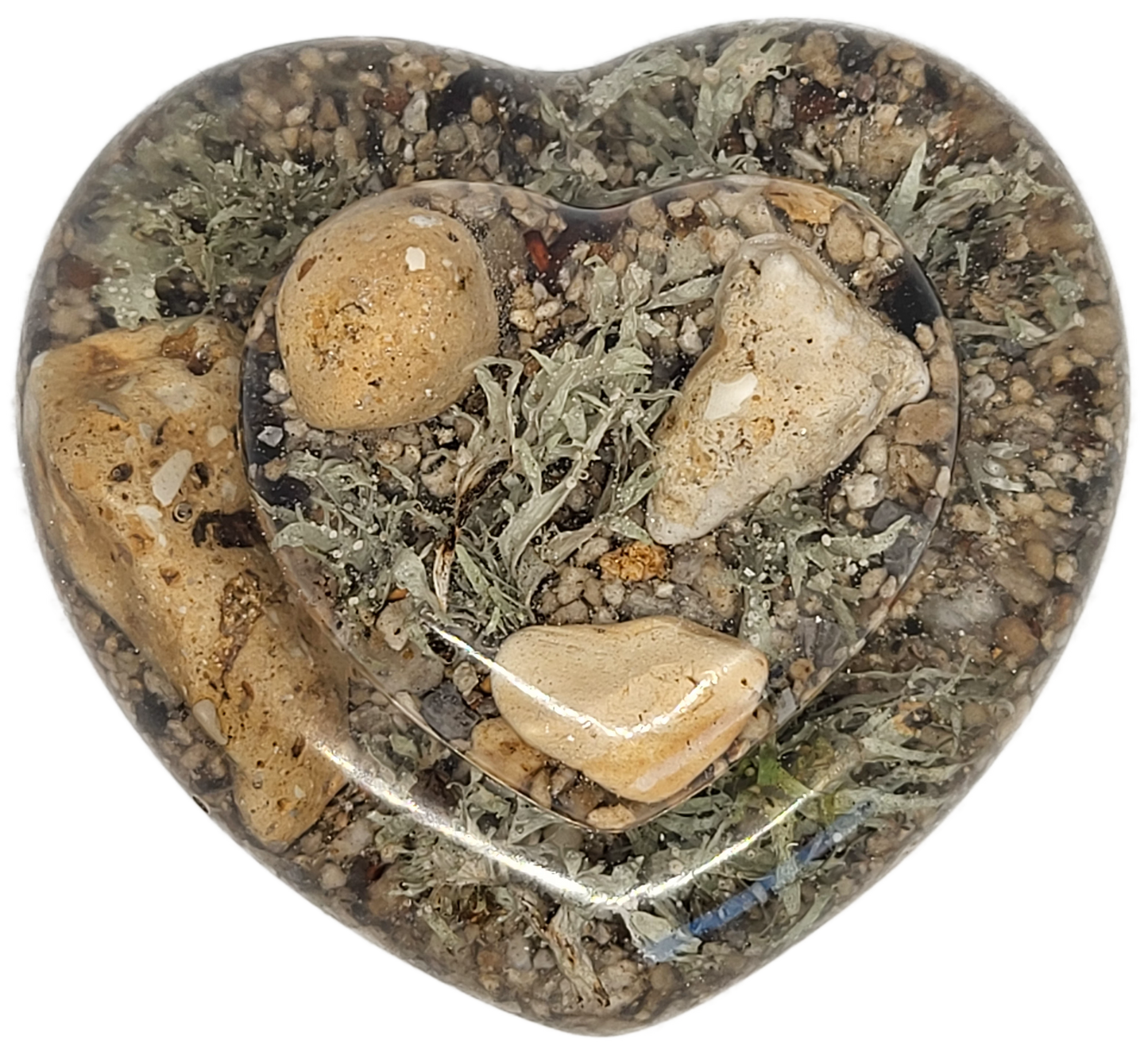 Rock pot heart with lid