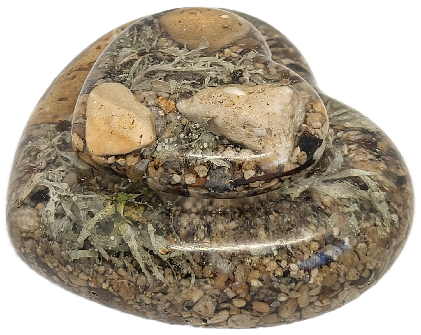 Rock pot heart with lid