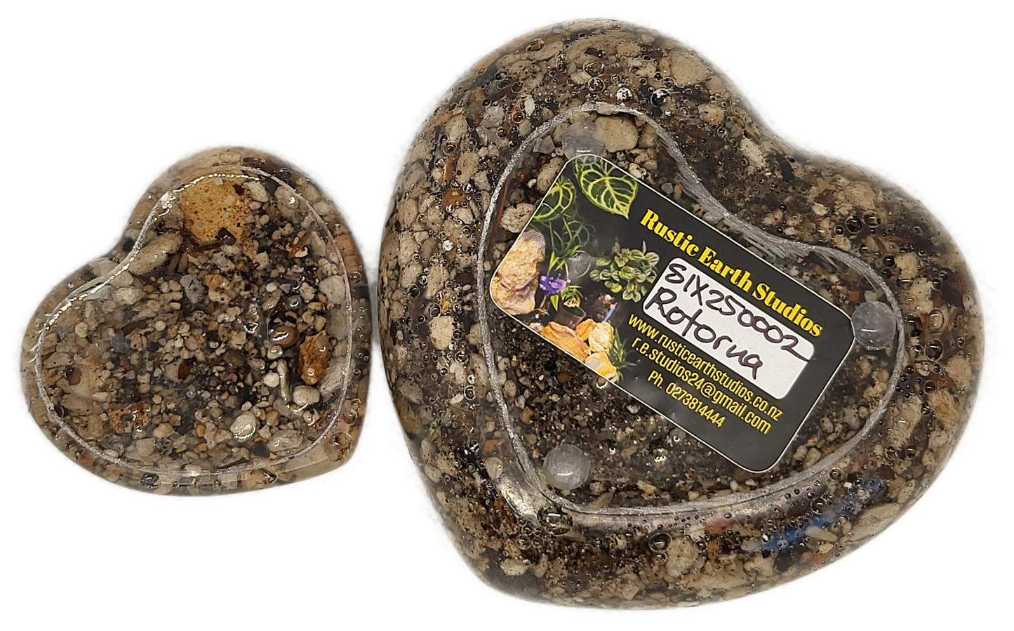Rock pot heart with lid