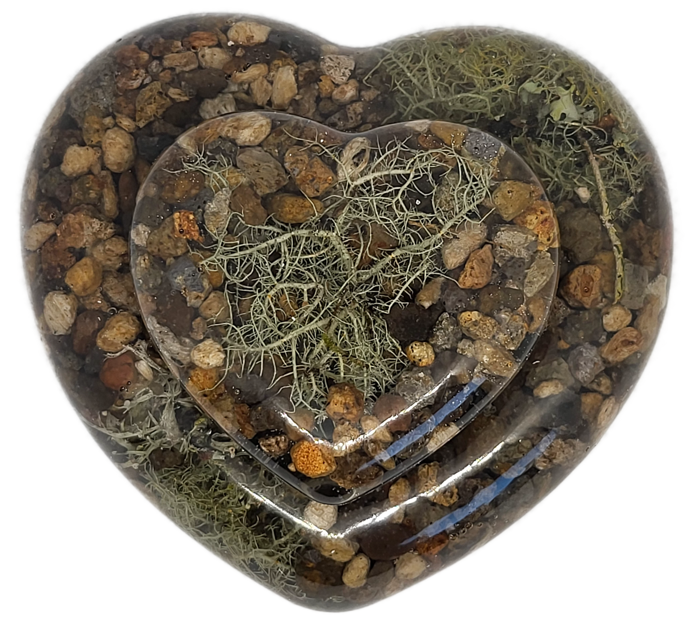 Rock pot heart with lid