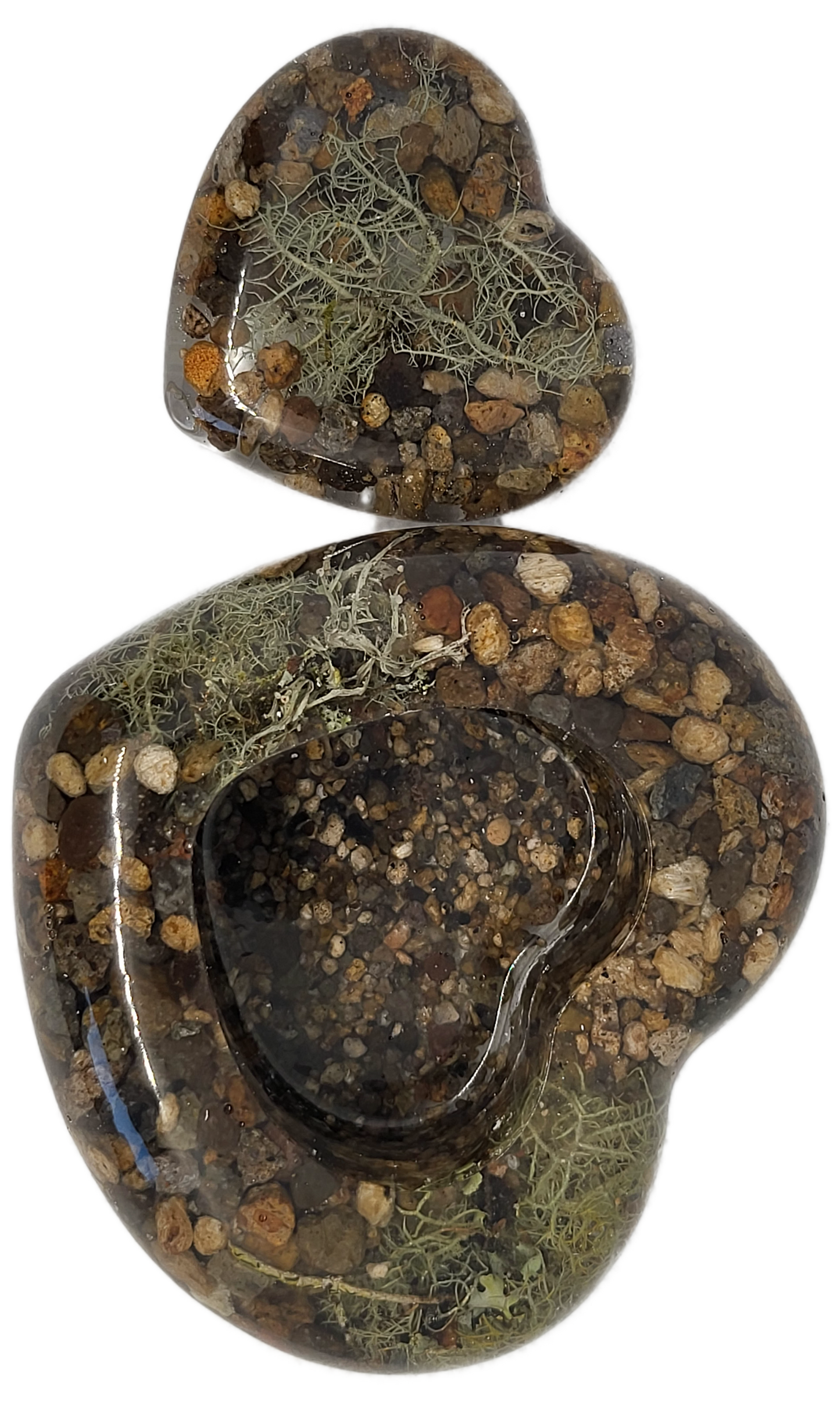 Rock pot heart with lid