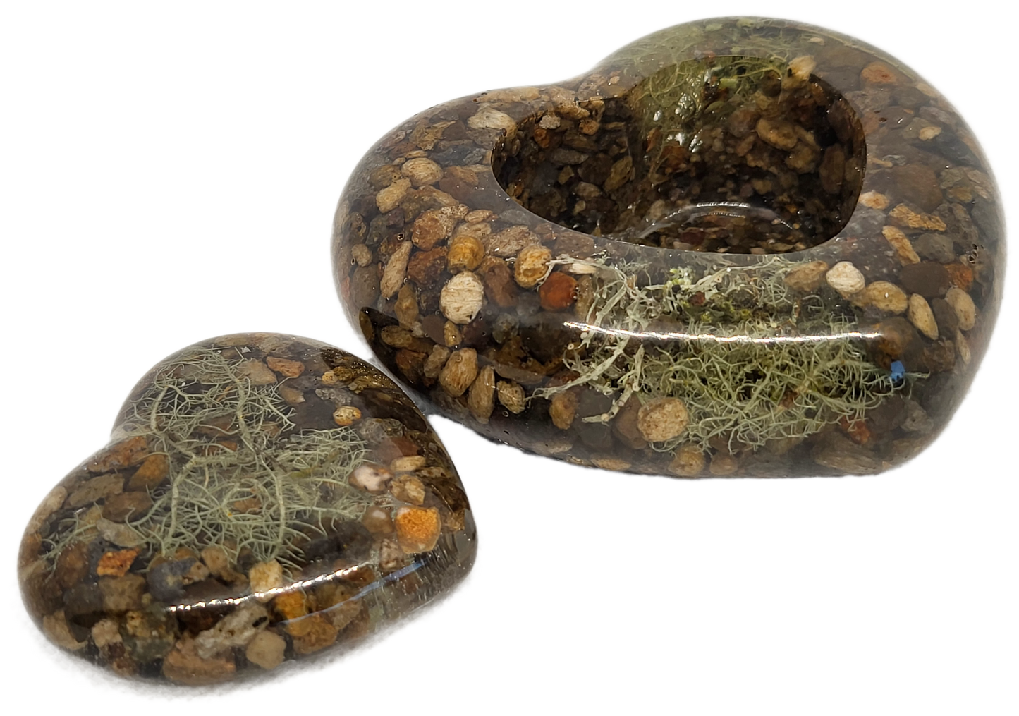 Rock pot heart with lid