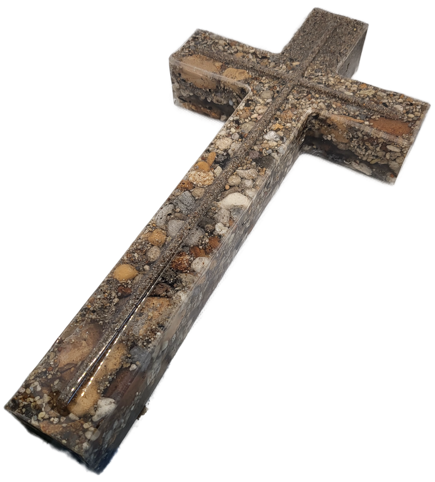 Rustic rock cross