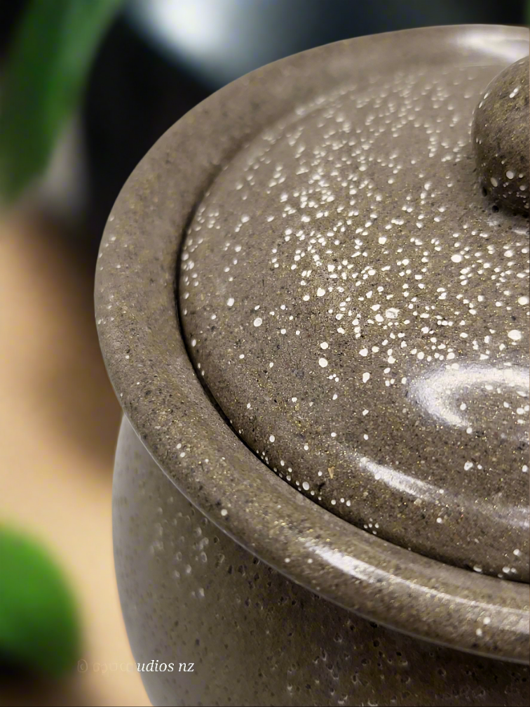 Ash pot with lid
