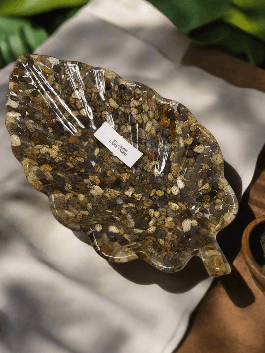 Leaf rock dish