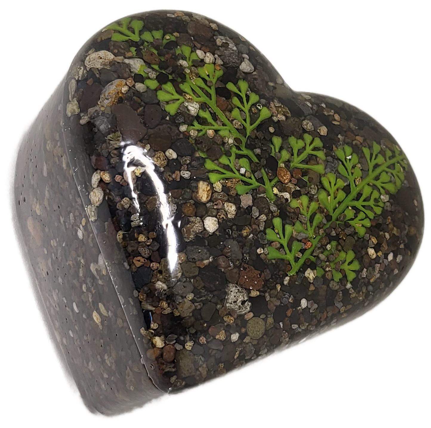 Rock pot heart with lid