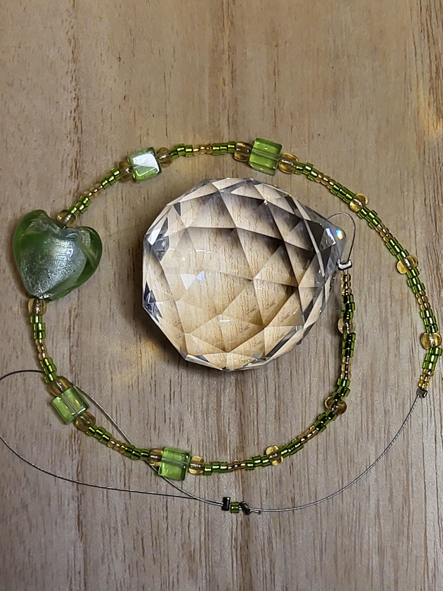 Beaded suncatcher prism